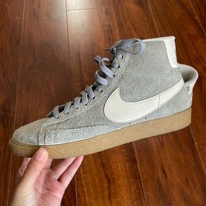 Nike blazer grey suede women 8